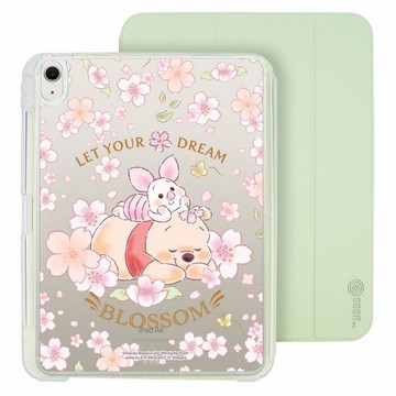 迪士尼 小熊維尼iPad Air 11/pro13可拆式防摔透明筆槽摺套ipad