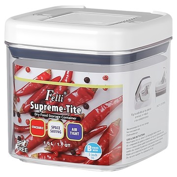 Felli 方形儲物罐 氣密 可疊加  1個  1個容器 + 1個蓋子