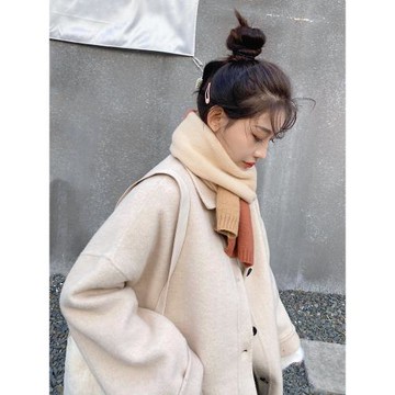 東大門秋冬小圍巾女冬季韓版百搭ins風保暖護頸毛線圍脖可愛少女