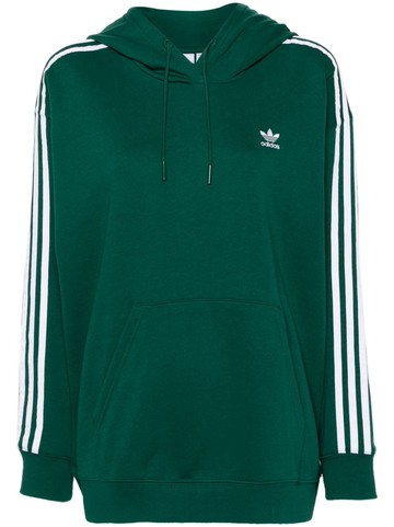 adidas - signature 3-Stripes logo sweatshirt - women - Cotton/Recycled Polyester - S - Green