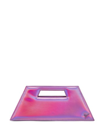 Giuseppe Zanotti - Meloee metallic-effect clutch - women - Fabric/Leather/Leather - One Size - Pink