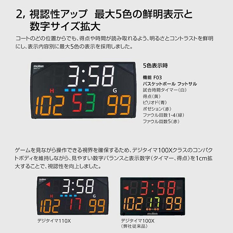 モルテン(Molten) 吊るせ UX0110 デジタイマ110X デジタイマ110X