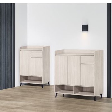 文創集 愛坦2.7尺二門單抽低鞋櫃(三色可選)-80x40x120-cm免組