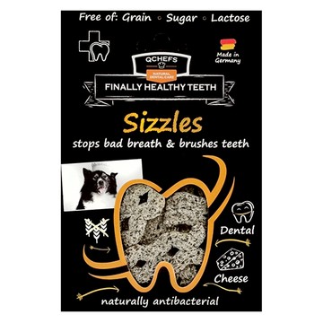 QCHEFS 黑科技潔牙片 犬用 天然超級食物 降低口臭和清潔牙垢  乳製品(30%鮮乳酪起司)  65g  1盒