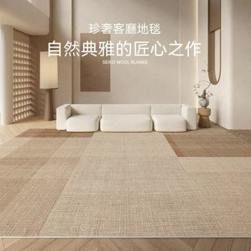 【匠俱】客廳輕奢風 地毯 120×160cm 耐髒臥室床邊毯 房間家用沙發茶几地墊