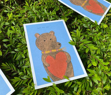 熊愛你 Just for you  小卡 明信片