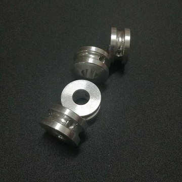 廠家直銷20鋁合金皮帶輪單槽U型4毫米圓皮帶輪電機模型傳動輪現貨