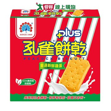 孔雀餅乾PLUS+405G【愛買】