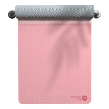 ZHONGOU 長紅 TPE加厚款正位線防滑雙色瑜珈墊 TP88N 贈綁帶+背袋+拉力繩或拍拍球(顏色款式隨機)  粉色  185 x 80  1組