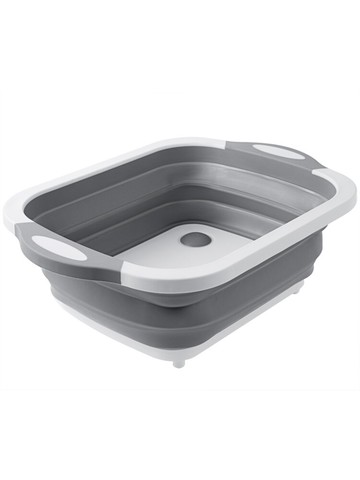 折疊瀝水籃 居家家水槽洗菜盆廚房可折疊瀝水籃宿舍塑料洗漱盆家用創意洗衣盆【HZ61430】