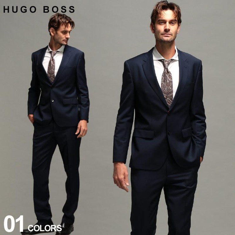 ヒューゴボス メンズ スーツ HUGO BOSS シングル 2ツ釦 ノータック