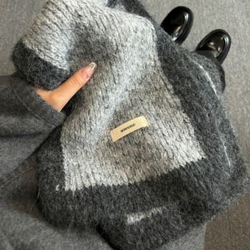 ✨精選好物✨新年高級感秋冬馬海毛針織 毛線圍巾女 冬季學生保暖護頸圍脖 冬天圍巾 保暖騎車圍巾 聖誕交換禮物  小圍巾