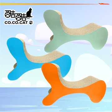 OA本舖 酷酷貓 Co.Co.Cat-摩登躺椅(隨機不挑色)-100%台灣製紙箱貓抓板