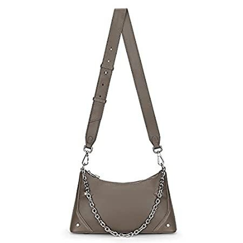 YALUXE Leather Crossbody Bags for Women Fashion Shoulder Bag Chain