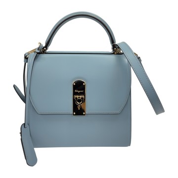 Salvatore Ferragamo 費拉格慕 藍色 皮革 Boxyz Medium 兩用包 【二手名牌BRAND OFF】