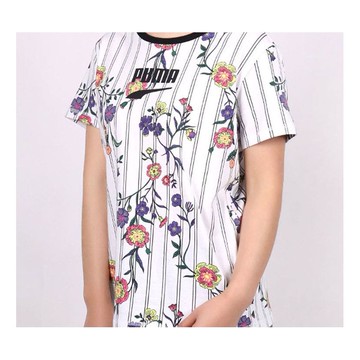 (WMNS) PUMA Logo Short Sleeve TEE White