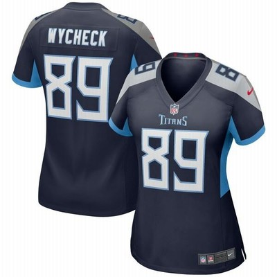ナイキ ユニフォーム トップス レディース Frank Wycheck Tennessee Titans Nike Women's Game Retired Player Jersey Navy