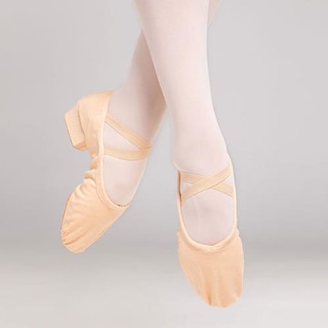 丹詩戈芭蕾舞肚皮傣族舞蹈鞋練功瑜伽民族舞軟底鞋帶跟帆布教師鞋