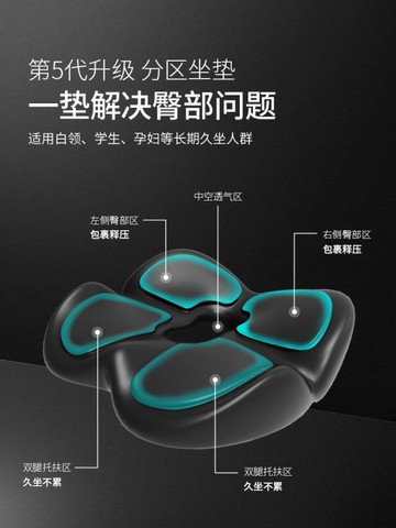 PPW坐墊辦公室椅子美臀記憶棉久坐不累神器痔瘡座墊護腰屁股屁墊 雙11全館免運