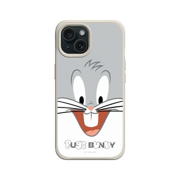 iPhone 15 SolidX 貝殼灰 - 樂一通 Looney Tunes - 大臉兔巴哥