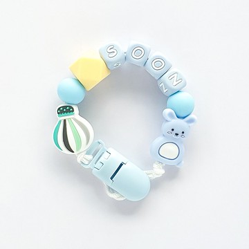 9顆 soon 熱氣球 兔子客製化奶嘴鏈