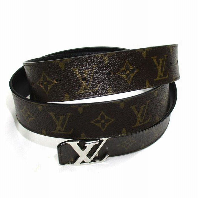 中古】LOUIS VUITTON サンチュール LVイニシャル 40MM メンズ ベルト