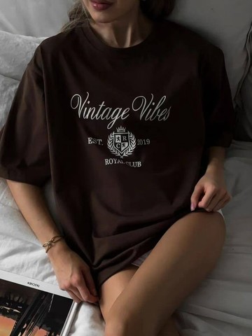 夏季新款潮流美式印花百搭oversize復古港味純棉短T恤 女生上衣 男生短袖 圓領T恤