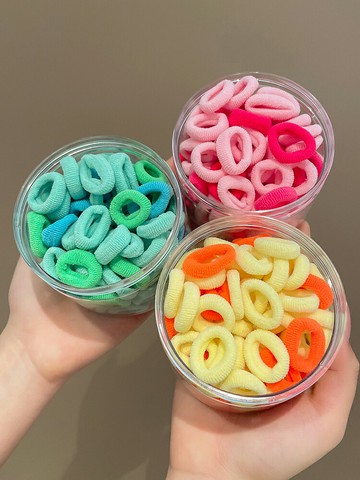 糖果色兒童小號發圈不傷發彈性好寶寶頭繩女童扎頭發皮筋發繩頭飾