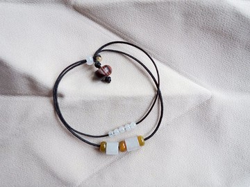 路路通・冰種老種三彩玉珠翡翠手鍊・緬甸玉・天然石・瑪瑙