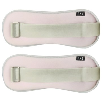 MACMUS綁腿綁手細鐵砂運動負重沙袋 櫻花粉 1kg 2個