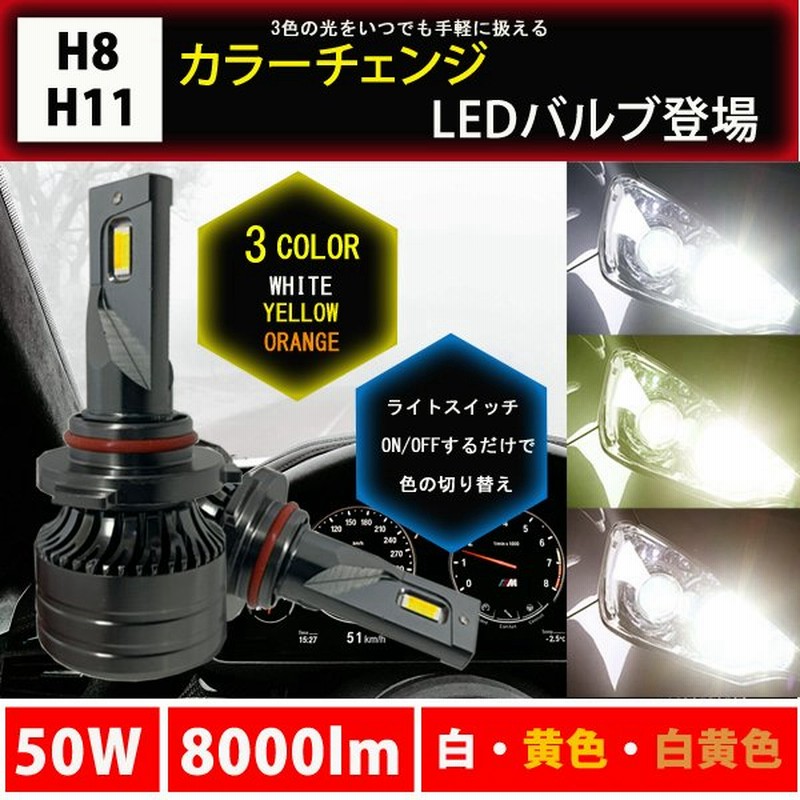 H8 3色切り替え カラーチェンジ Ledバルブ ヘッドライト フォグランプ サンバー トラック S510j ハロゲン仕様 H29 11 白 黄色 白黄色 通販 Lineポイント最大0 5 Get Lineショッピング