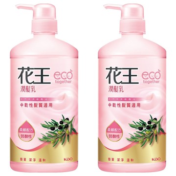 Kao 花王潤髮乳，中乾性髮質適用，典雅芳香，柔順易梳理  750ml  2瓶