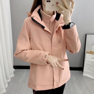 戶外運動沖鋒衣女三合一兩件套加絨加厚登山服寬松防水透氣外套男