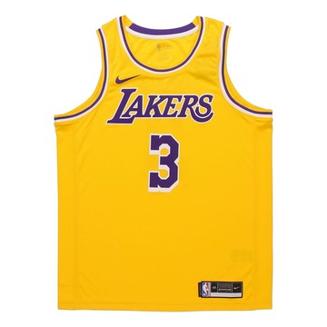 Nike NBA Sports Basketball Jersey/Vest SW Fan Edition 20 Season Los Angeles Lakers Davis No. 3 Yellow