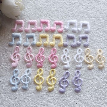 💐免運💐臺灣有貨💐可開票💐布藝音符高音譜號手工diy手賬本裝飾ins洛麗塔應援棒卡套材料F359