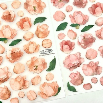 星辰花 2款 - 封口貼紙 PET (anns note) 復古拼貼