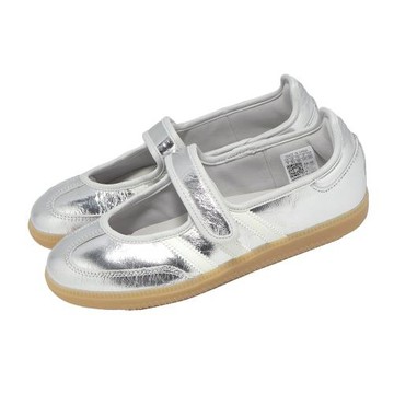adidas 愛迪達 休閒鞋 Samba Jane W 女鞋 銀 魔鬼氈 膠底 瑪莉珍鞋 KK2502