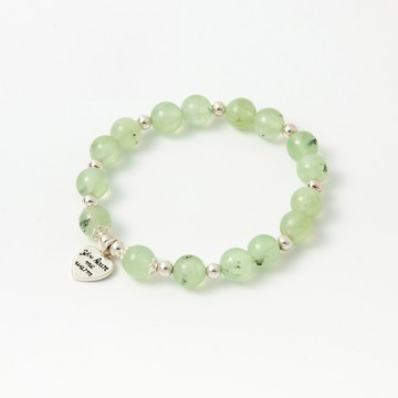 [純銀/綠色葡萄晶] 好運旺來手鍊 / Good Luck Bracelet