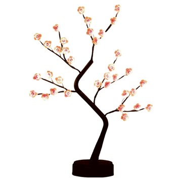 小麥購物 LED觸控聖誕樹燈夜燈  黑枝梅花