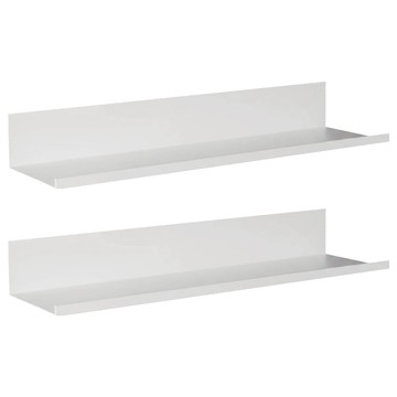 太空鋁牆上床頭置物架 30cm 2個 白色 簡約設計 堅固耐用