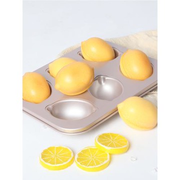 學廚6連檸檬蛋糕模具家用不沾面包模甜甜圈瑪德琳烘焙套裝模具