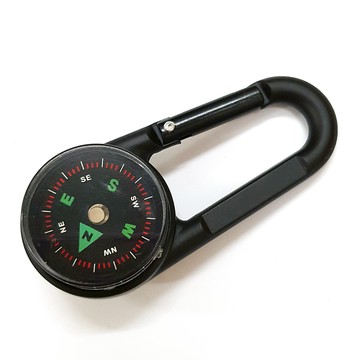 DIBOTE 迪伯特 戶外多指北針溫度計掛扣 W3200-1  1個  黑色