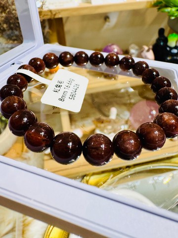 小資本滿毛咖啡紅兔毛8mm16.66g調和氣血內分泌失調情緒