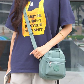 Acorn*橡果-新款斜背包胸包腰包牛津布防水包小方包6924(綠色)