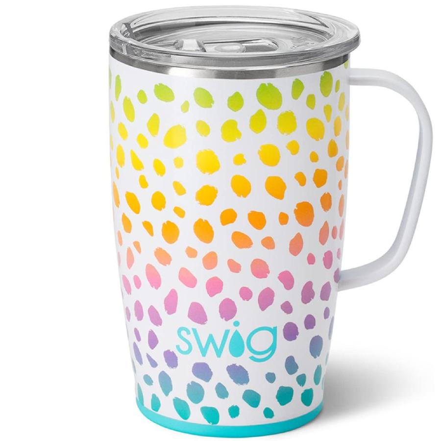 Swig Life 18oz Travel Mug with Handle and Lid, Cup Holder Friendly, Dishwasher  Safe, Stainless Steel, Triple Insulated Coffee Mug Tumbler (Prickly Pear) 