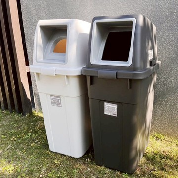 W&W系列 大開口/瓶罐分類垃圾桶 70L 瓶罐分類窄款 深灰色
