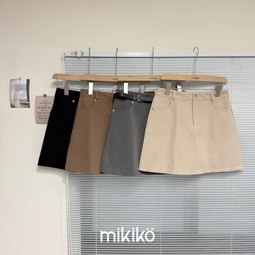 美木子｜有口袋 挺版A字西裝短裙 附腰帶【B30118】版型超好看 S-XL 西裝半身裙 防走光 A字褲裙
