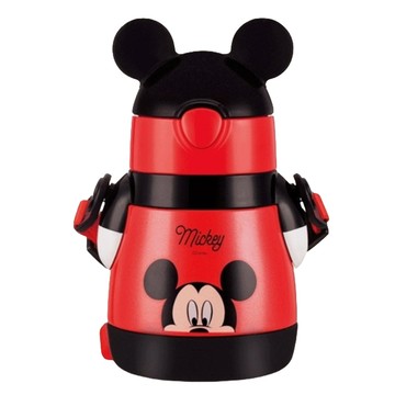優貝選 迪士尼俏皮小胖瓶 兩用保冷/保溫兒童背帶吸管水壺  1個  310ml  米奇