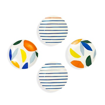 kate spade 4入餐盤組 尺寸(約) 15*15cm MELAMINE材質  1組  4 件組餐盤  幾何風格