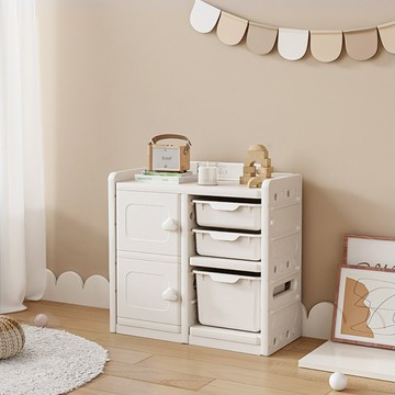 lilikoko 哩哩摳摳 B2 號收納櫃 組合一  3層  玉蓮白